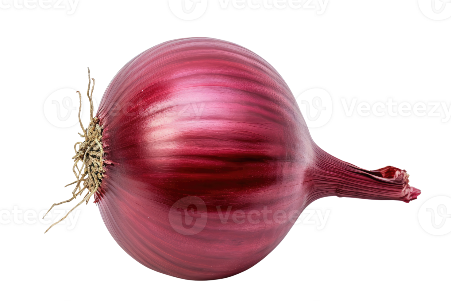 AI generated red onion isolated on transparent background png