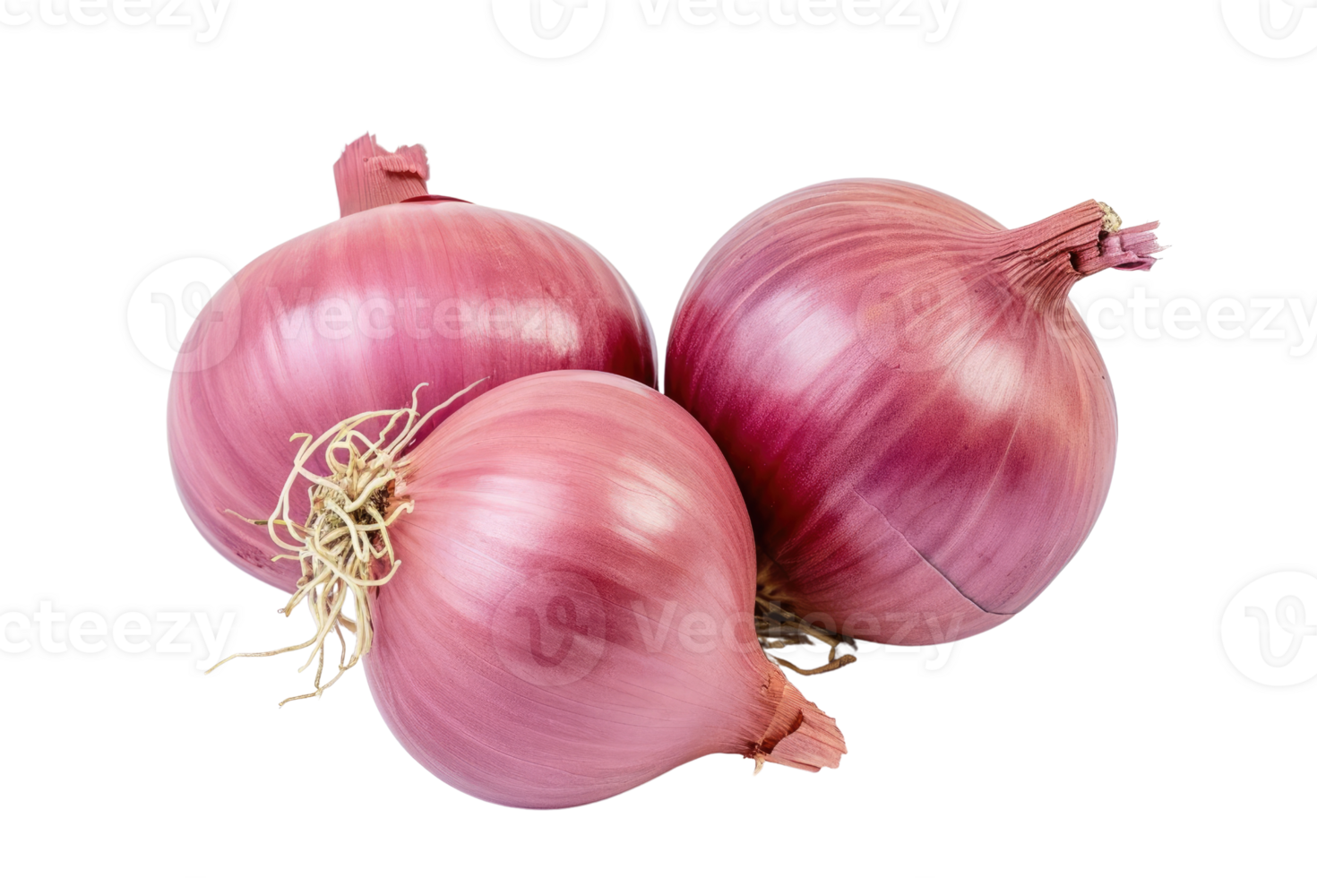 AI generated red onion isolated on transparent background png
