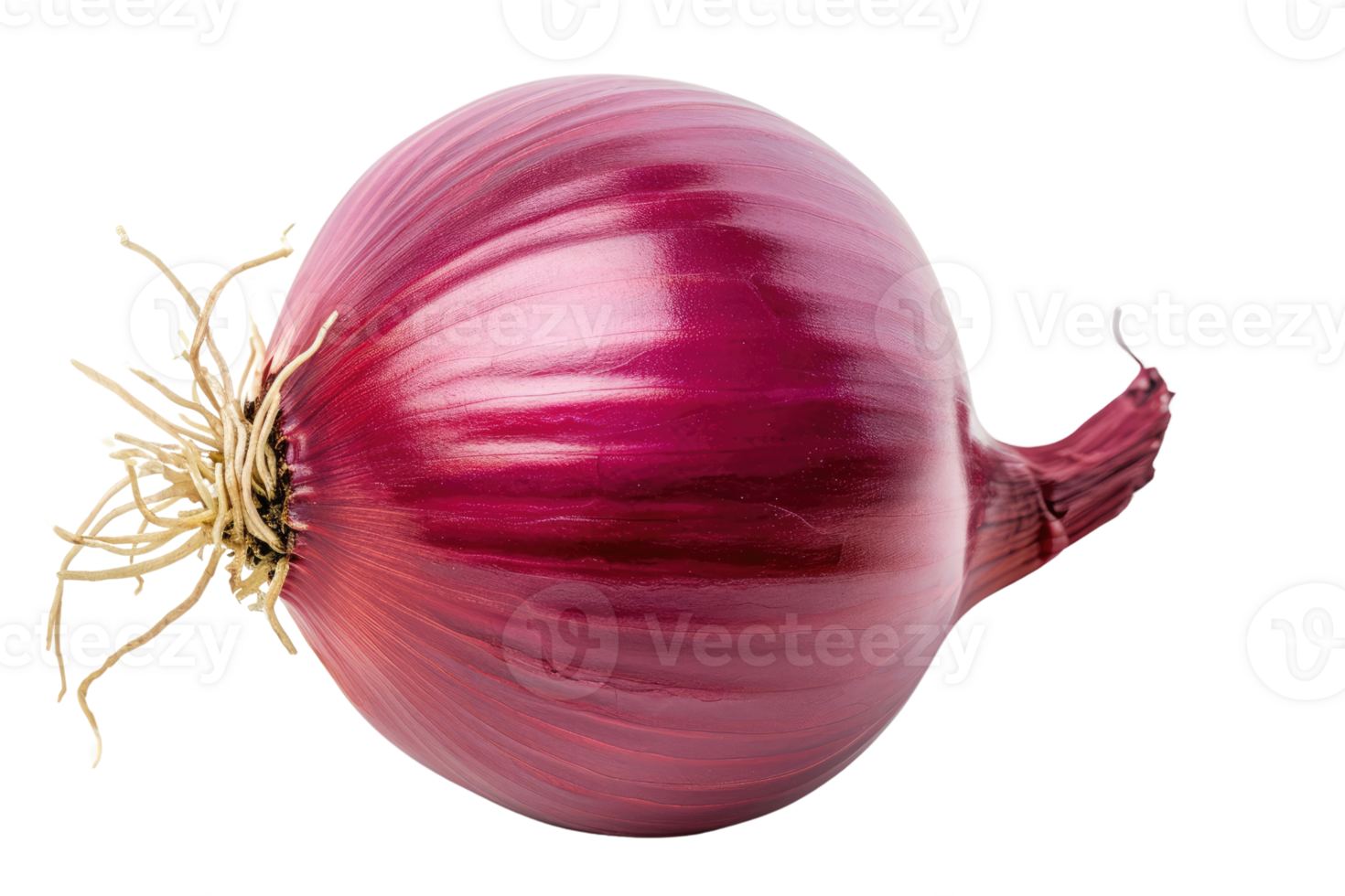 AI generated red onion isolated on transparent background png