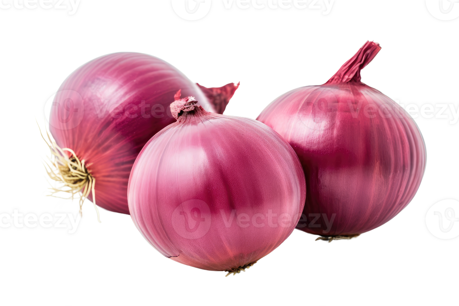 AI generated red onion isolated on transparent background png
