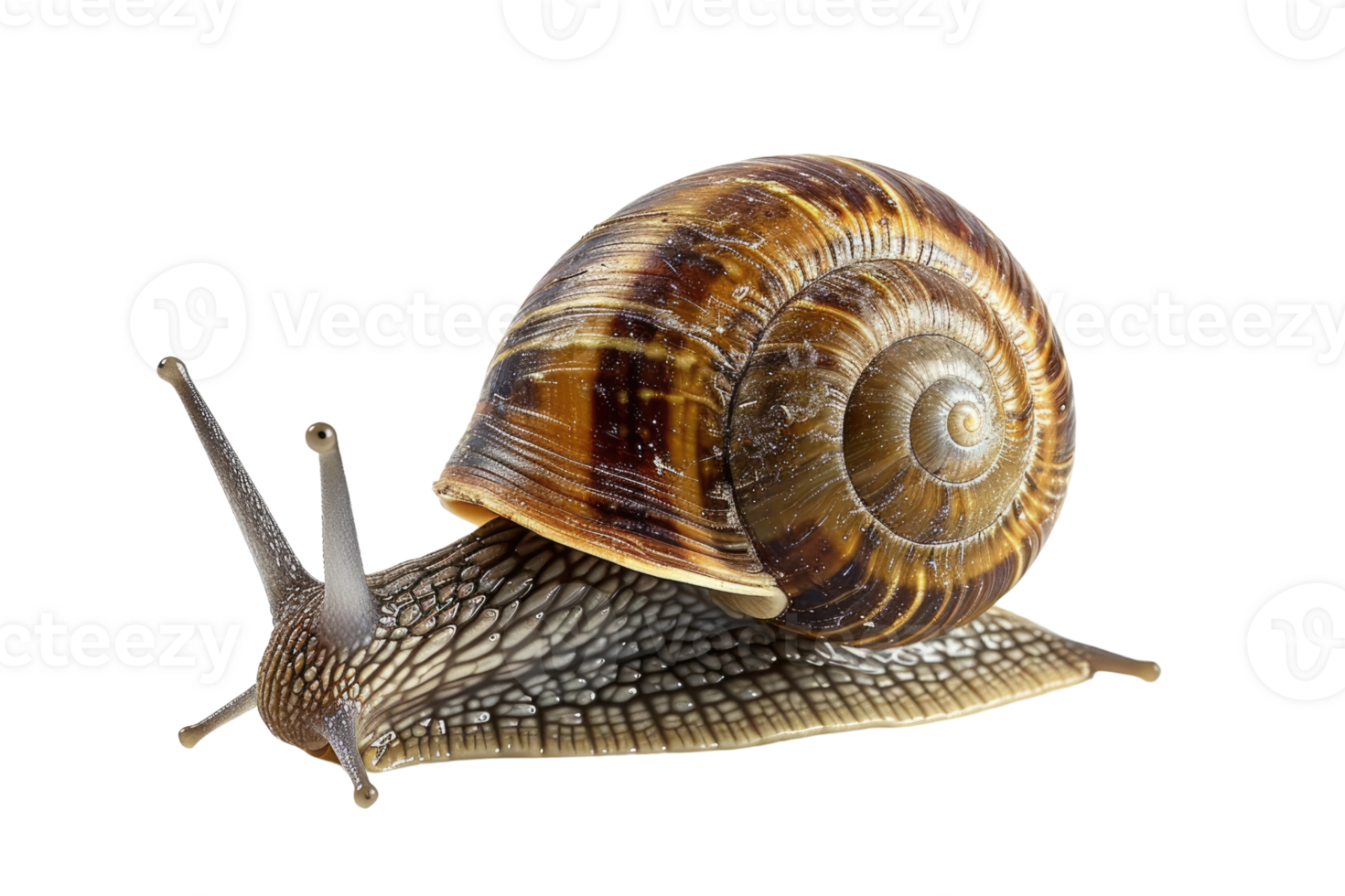 AI generated snail isolated on transparent background png