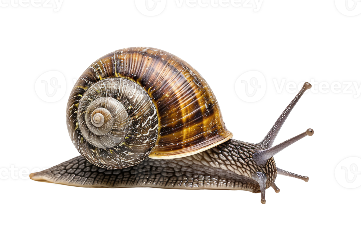 AI generated snail isolated on transparent background png