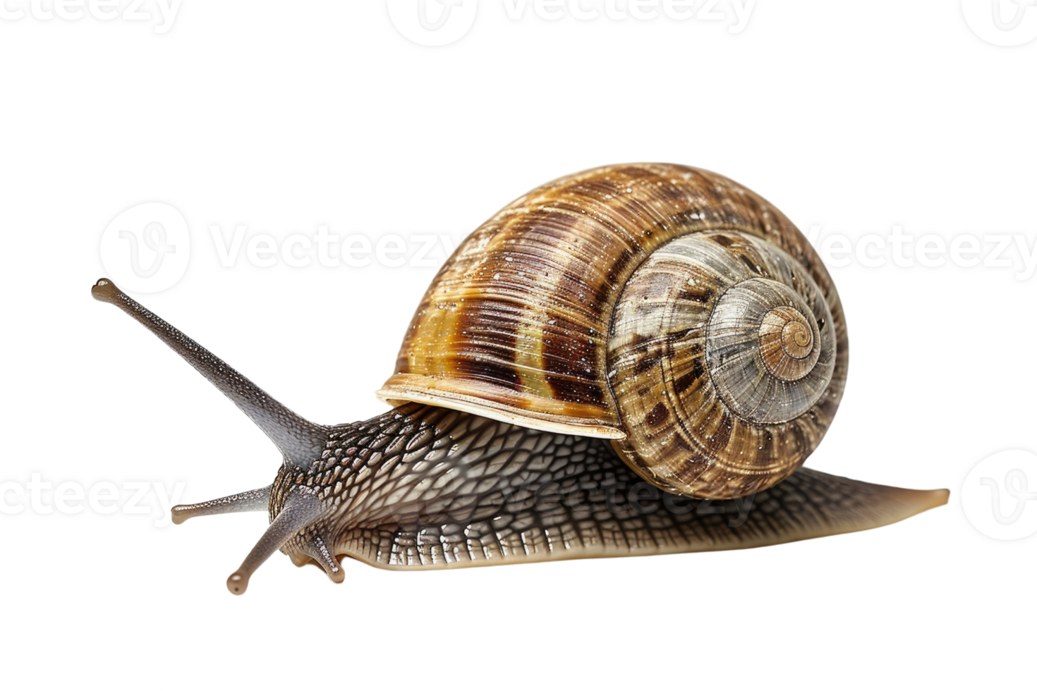 AI generated snail isolated on transparent background png