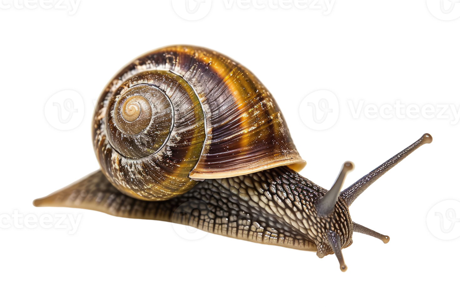 AI generated snail isolated on transparent background png