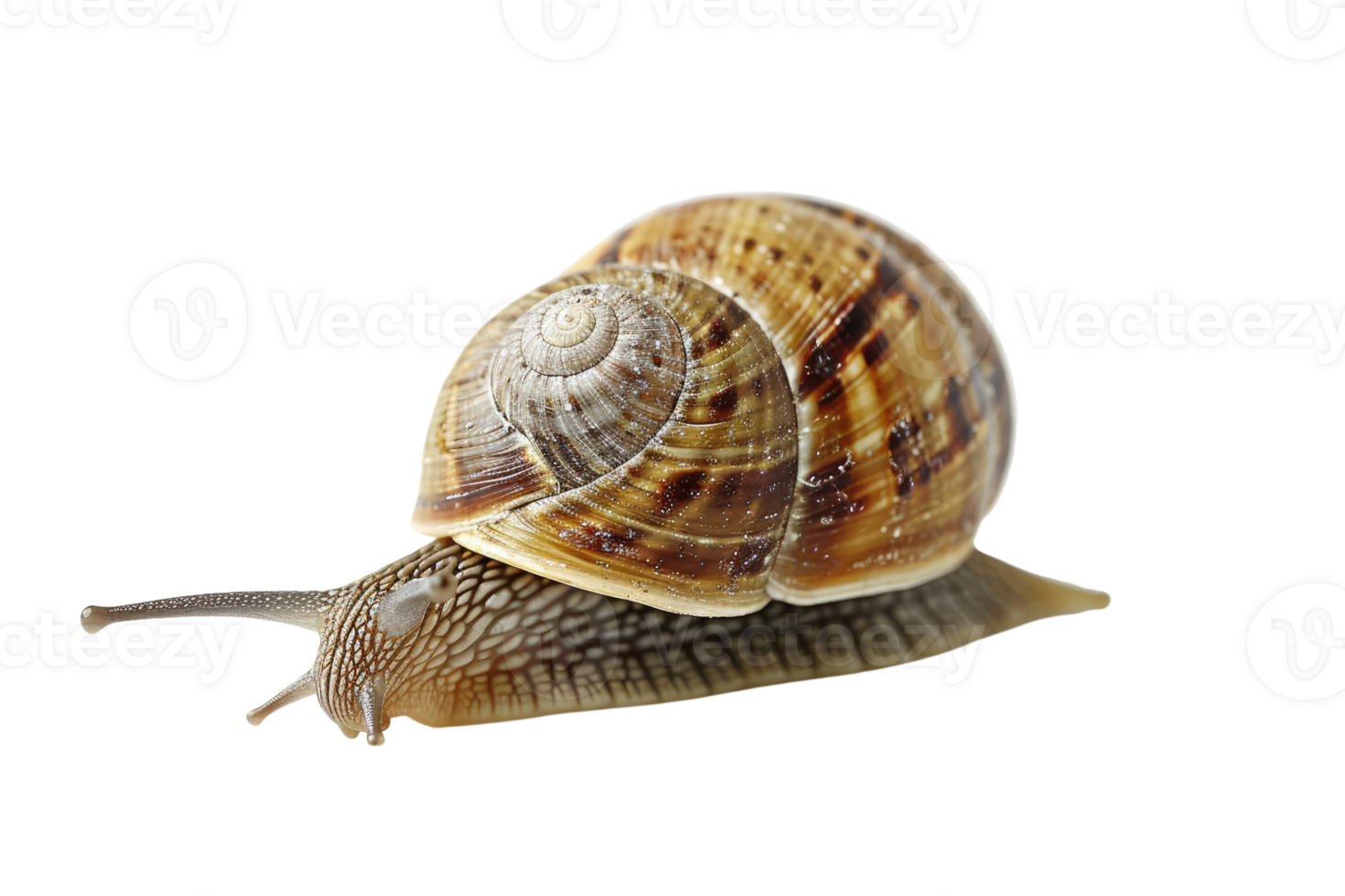AI generated snail isolated on transparent background png