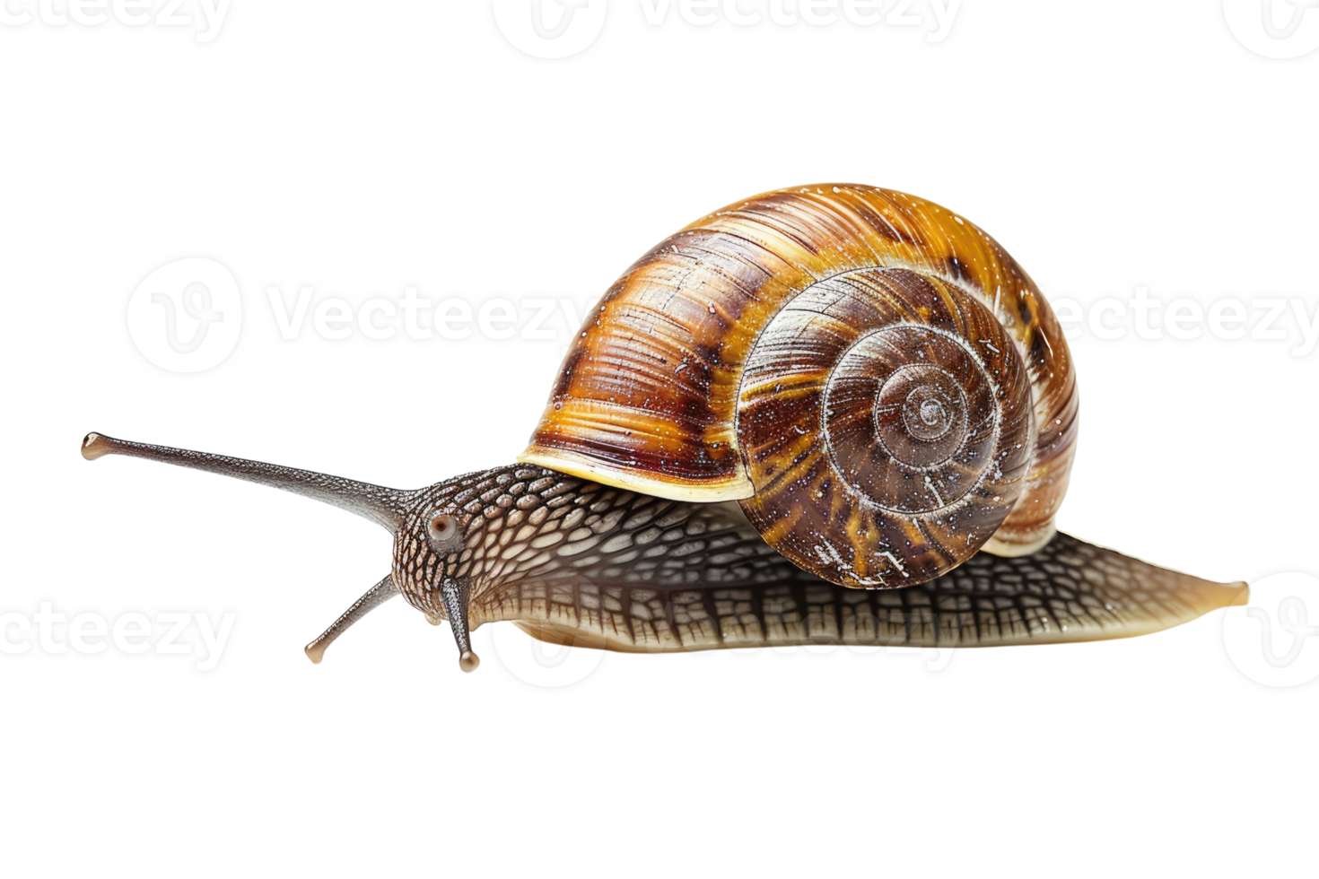 AI generated snail isolated on transparent background png