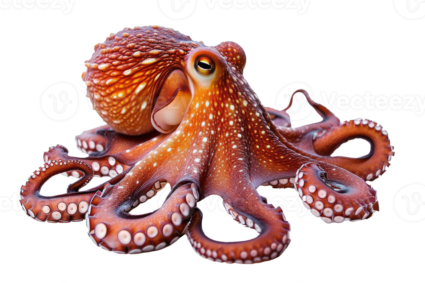 AI generated Octopus isolated on transparent background png