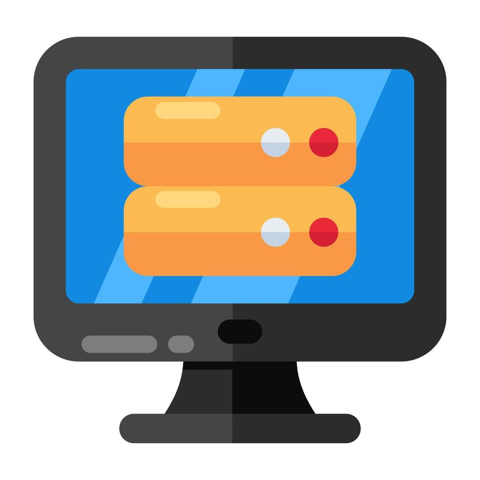 An icon design of computer server vector
