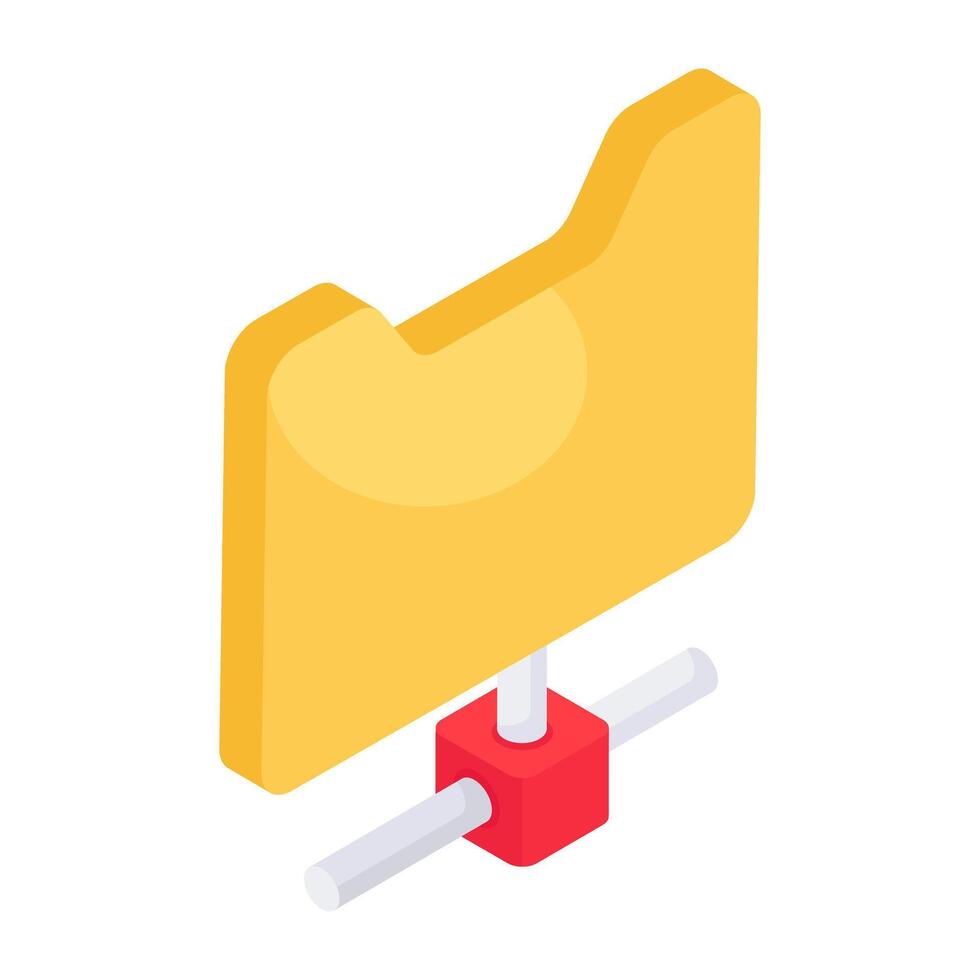 Folder network icon in creative design vector