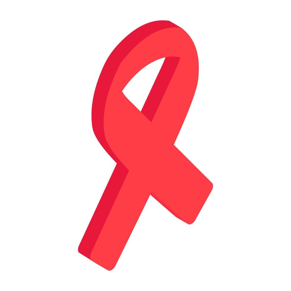 A beautiful design icon of awareness ribbon vector