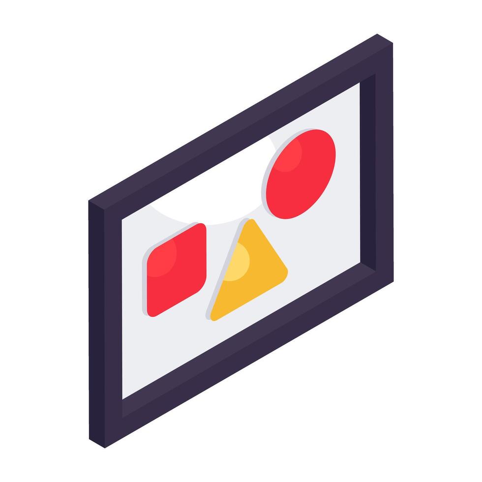 An icon design of wall painting vector