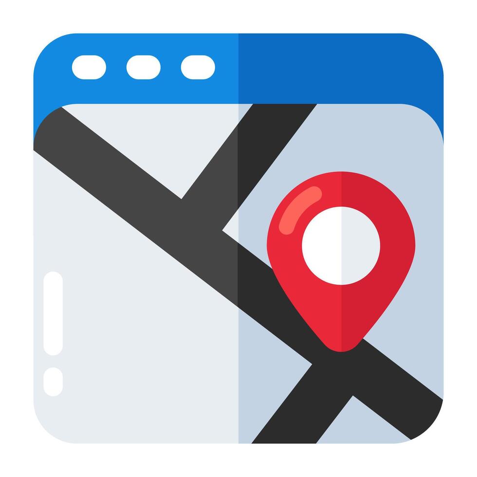 Premium design icon of online map vector