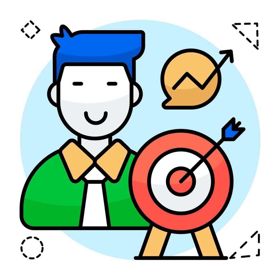 Premium download icon of target person vector