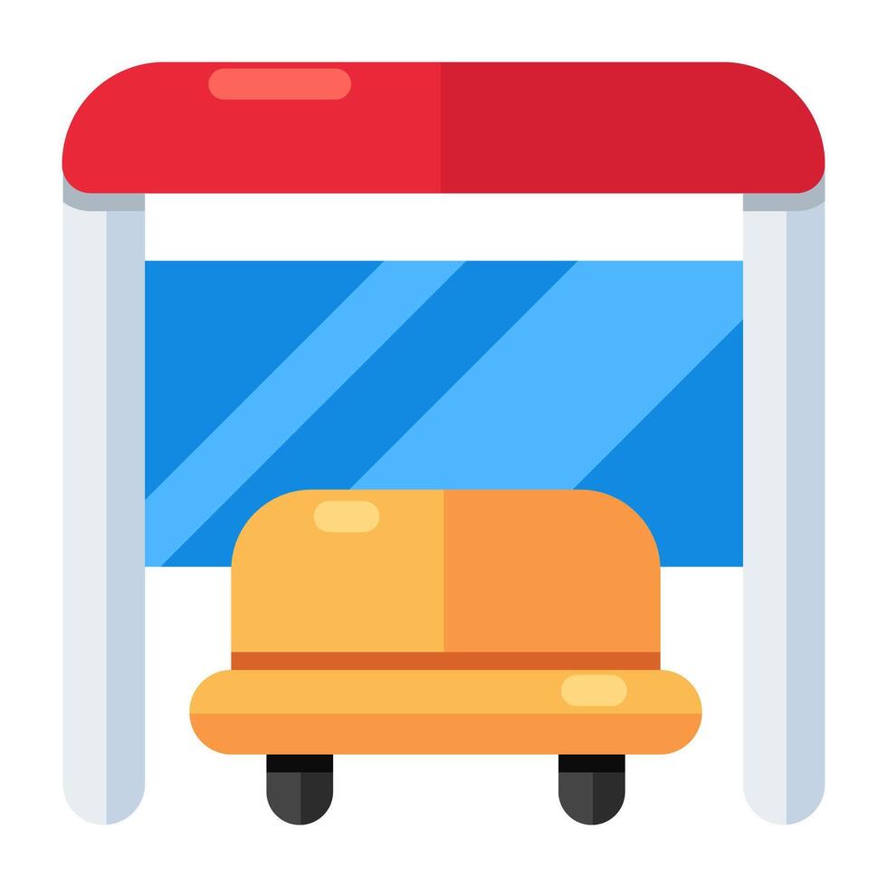 un hermosa diseño icono de autobús estación vector