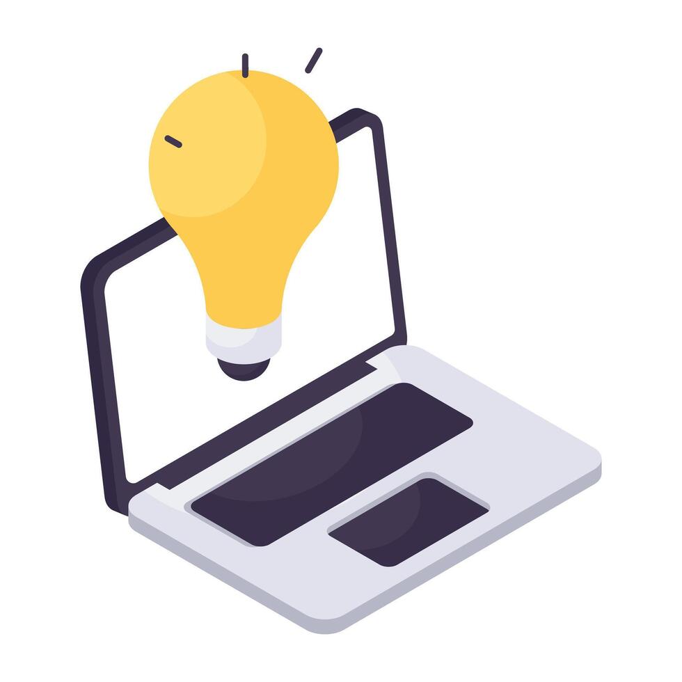 Unique design icon of online idea vector