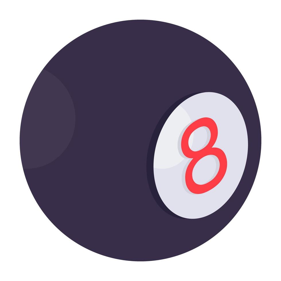 Pool ball icon, isometric design of billiard ball vector