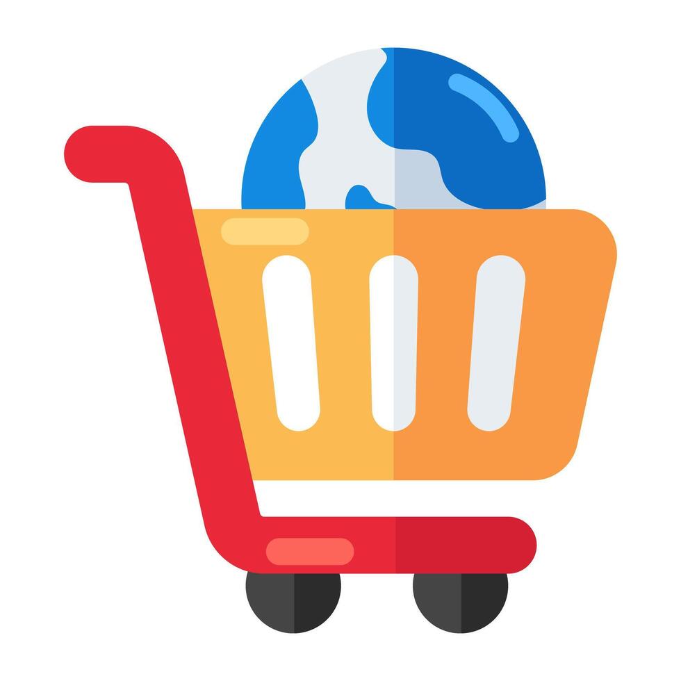 icono de carrito de compras, vector editable