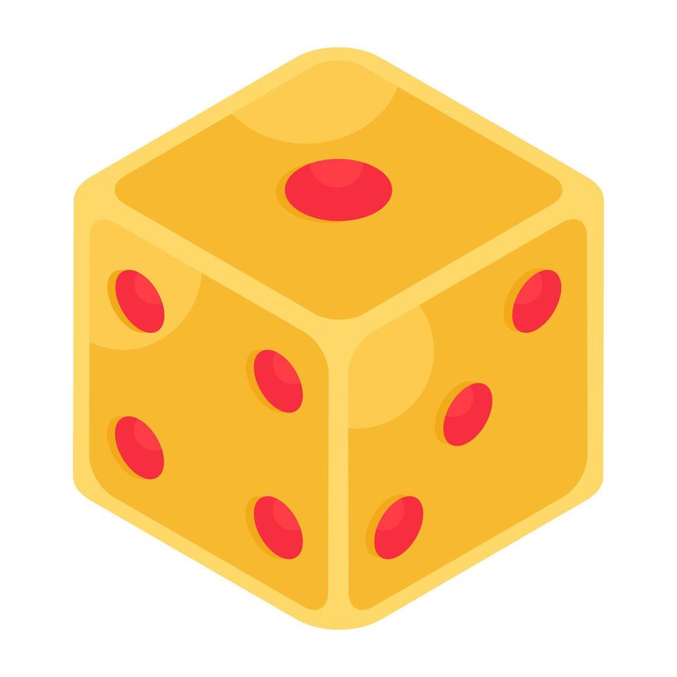 un isométrica diseño, icono de ludo dado vector