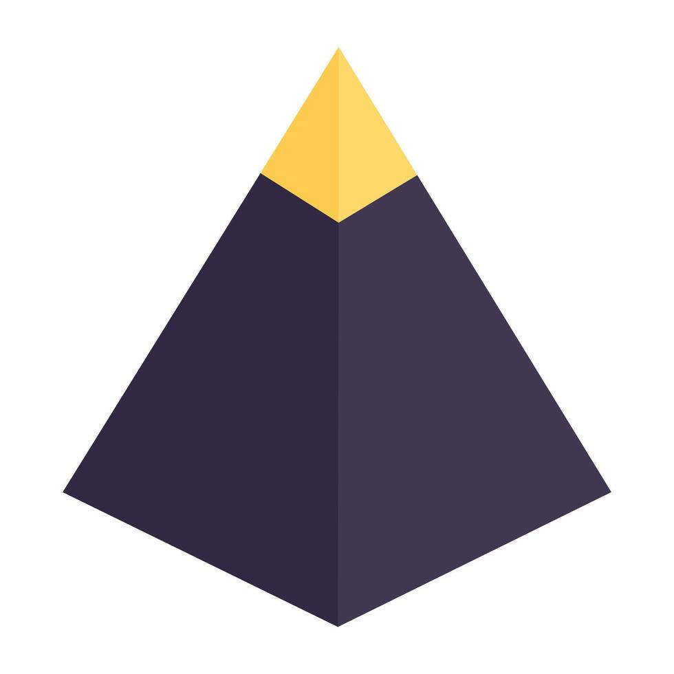 moderno diseño icono de pirámide gráfico vector
