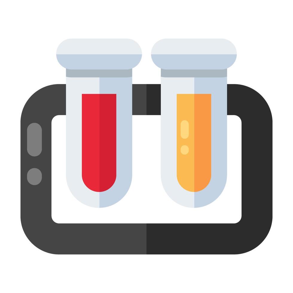 An editable design icon of sample tubes, lab apparatus vector