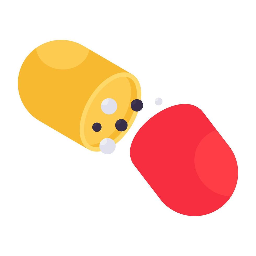 An editable design icon of capsules vector