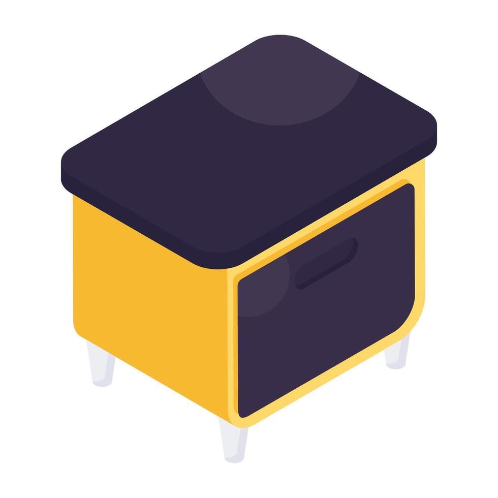 An icon design of drawer table vector