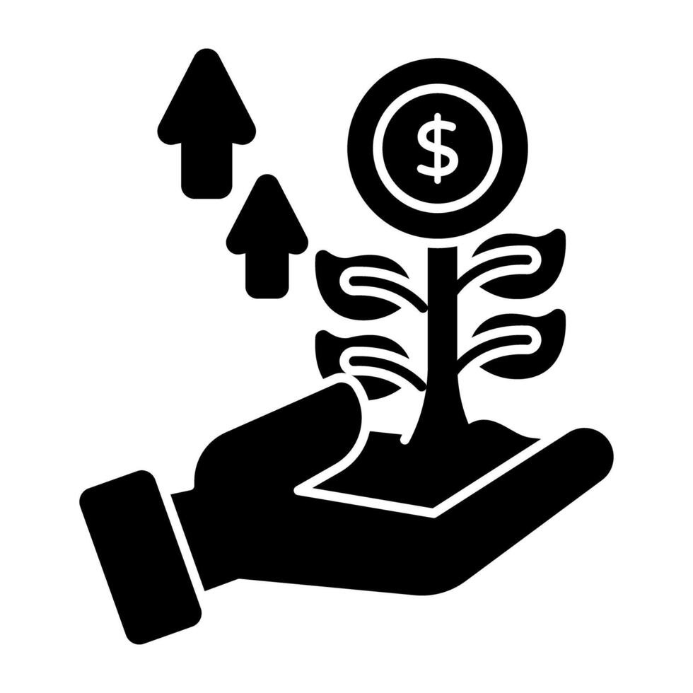A perfect design icon of dollar plant vector