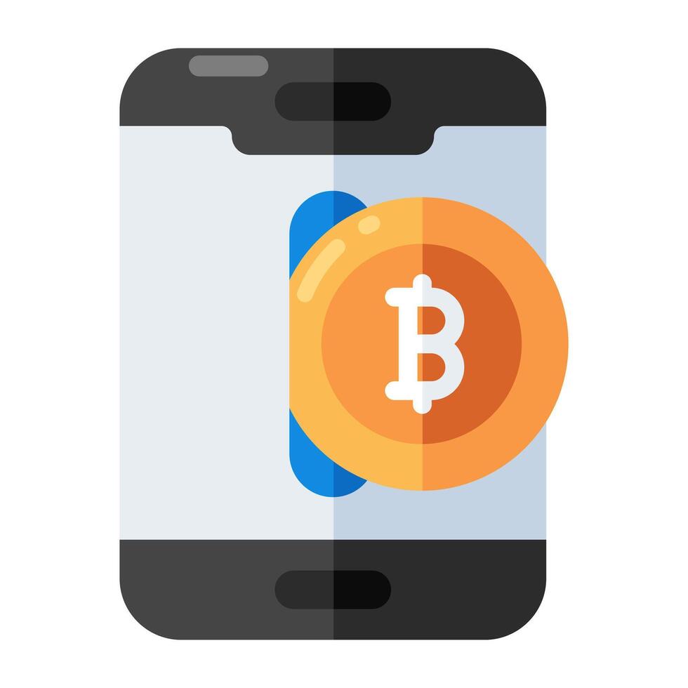 An icon design of bitcoin vector