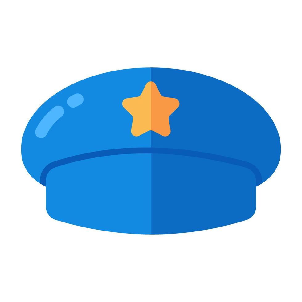 Trendy vector design of police cap