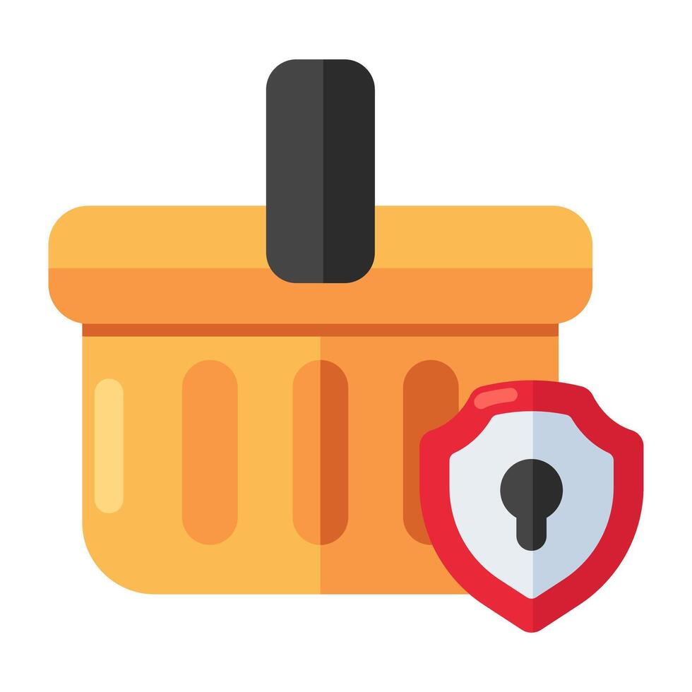 Trendy vector design of secure shopping