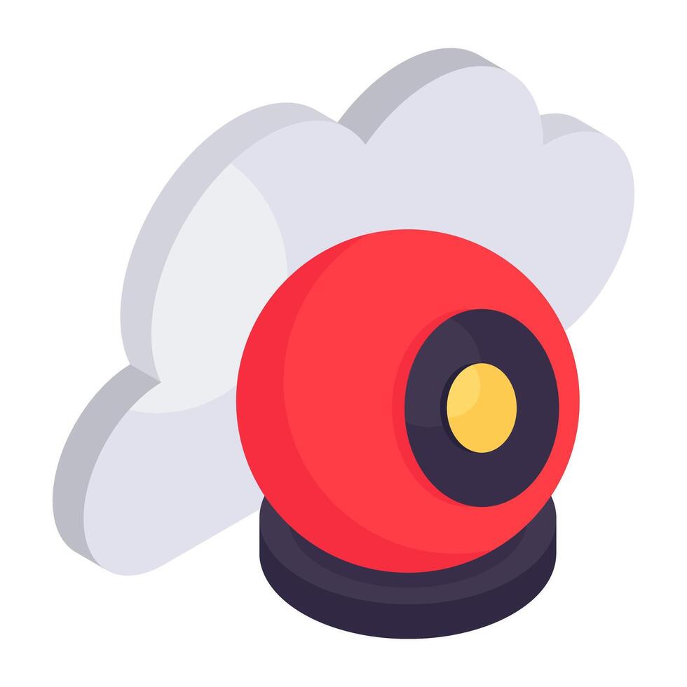 An icon design of cloud webcam vector