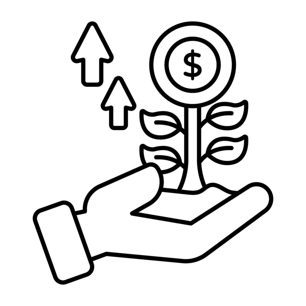 A perfect design icon of dollar plant vector