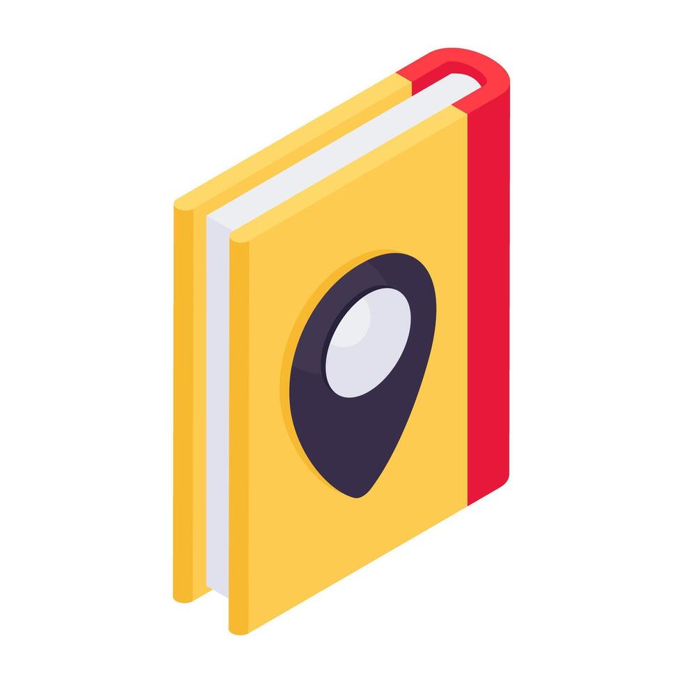 Premium download icon of location book vector