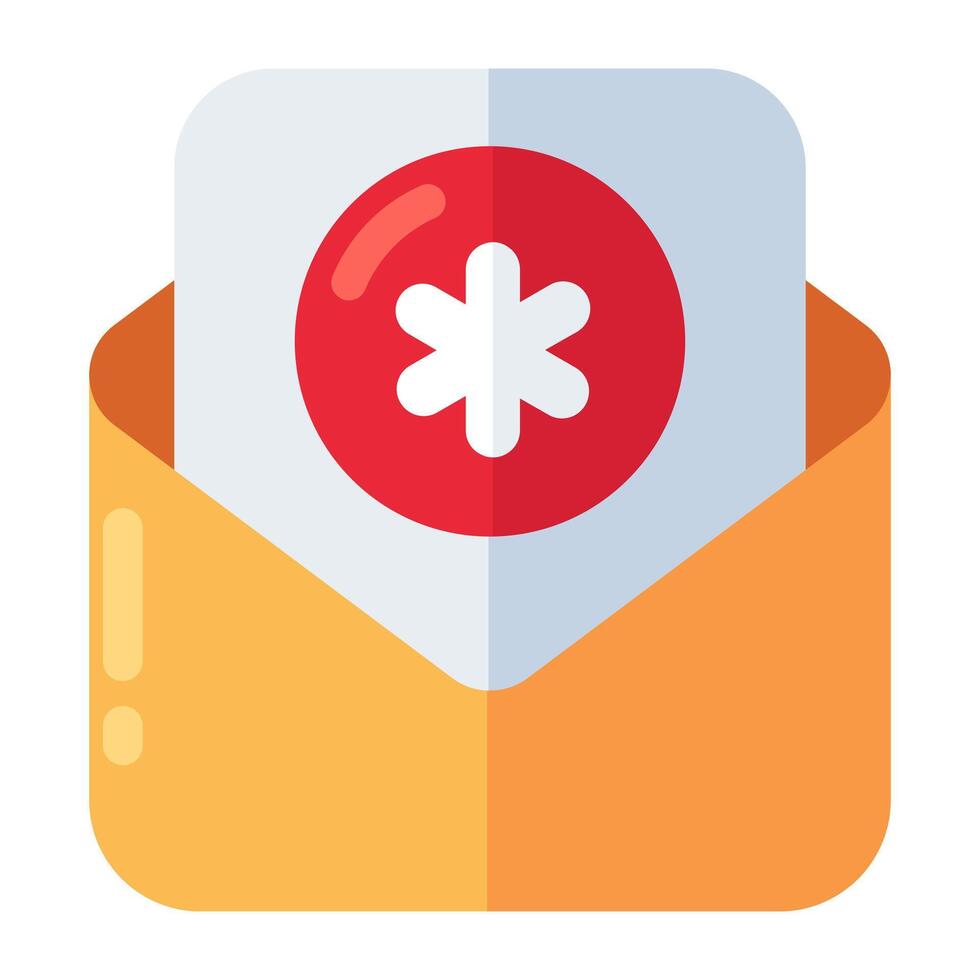 Unique design icon of medical mail vector