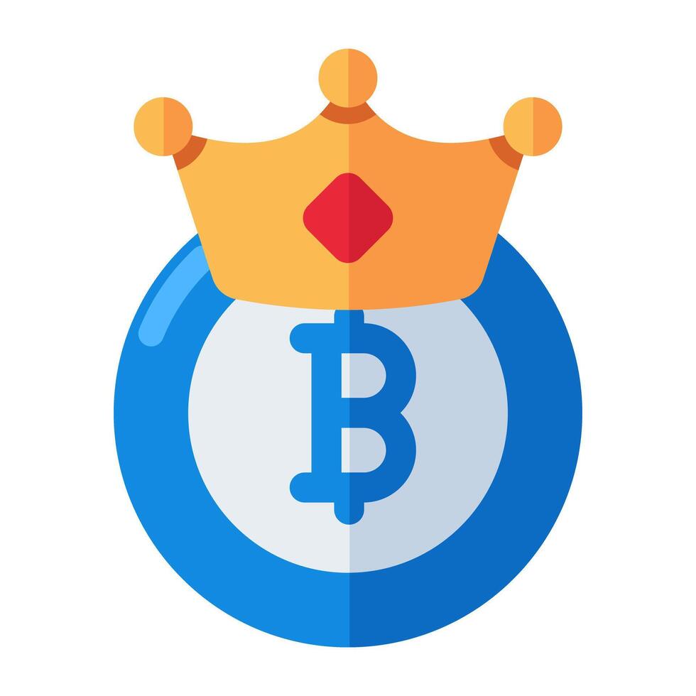 An icon design of bitcoin vector