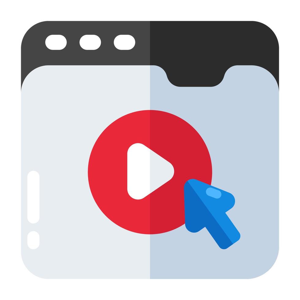 An icon design of web video vector