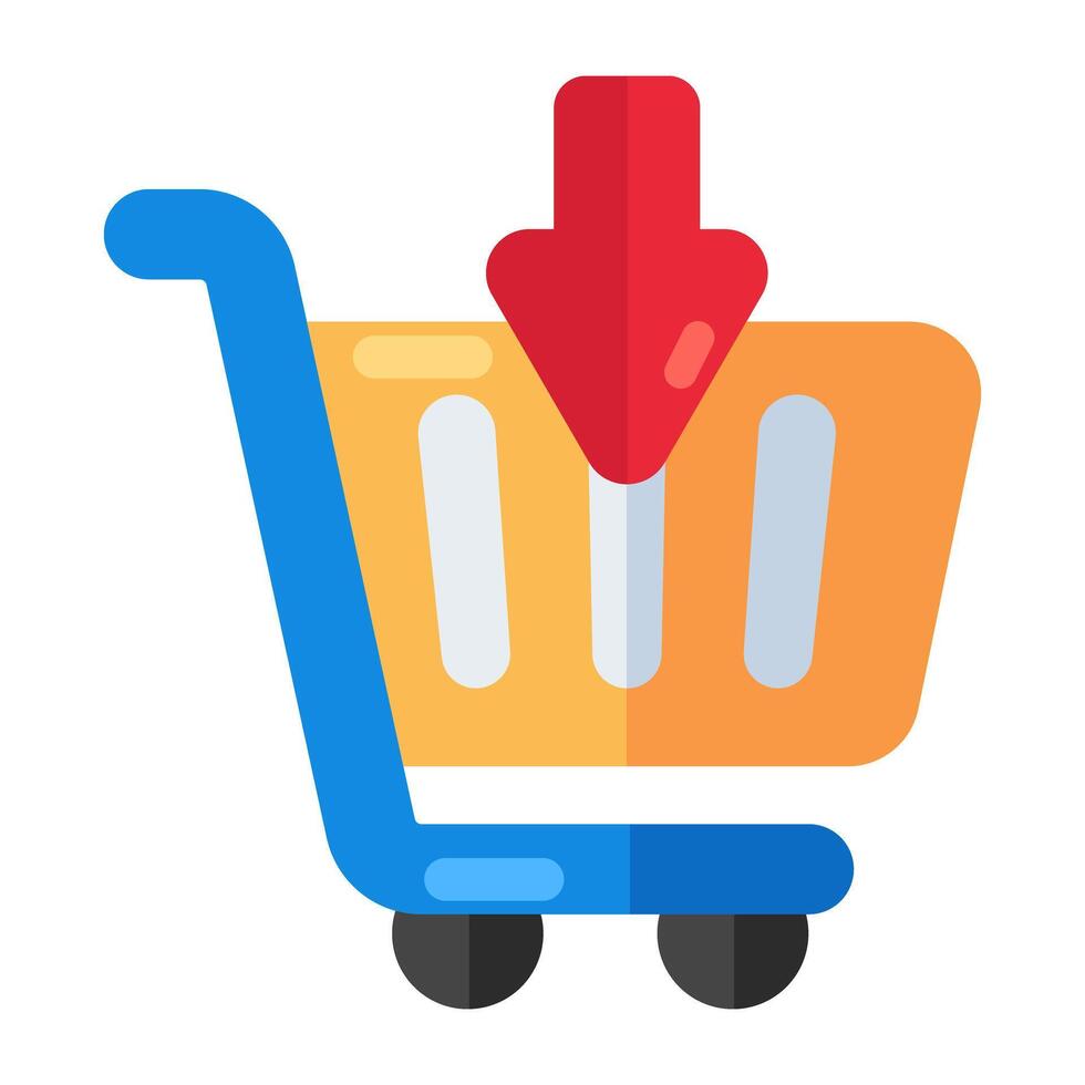 icono de carrito de compras, vector editable