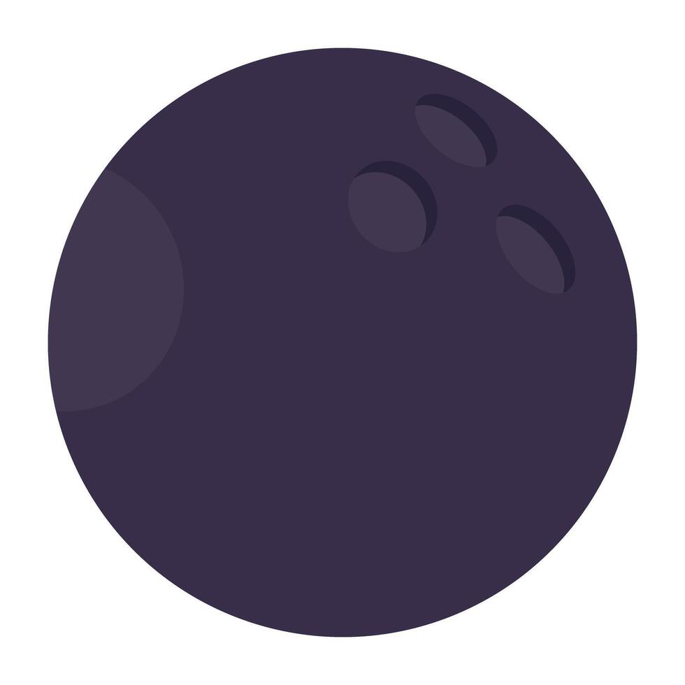Editable design icon of bowling ball vector