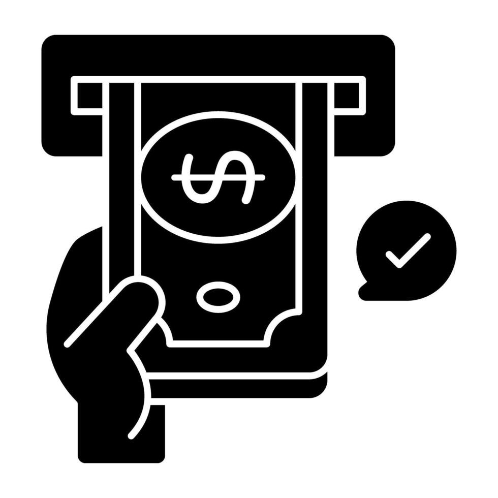 Perfect design icon of atm withdrawal vector