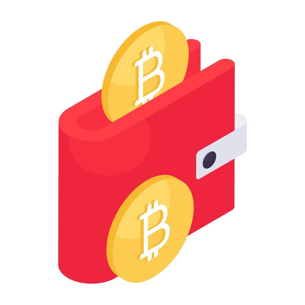 An icon design of bitcoin isolated on white background vector