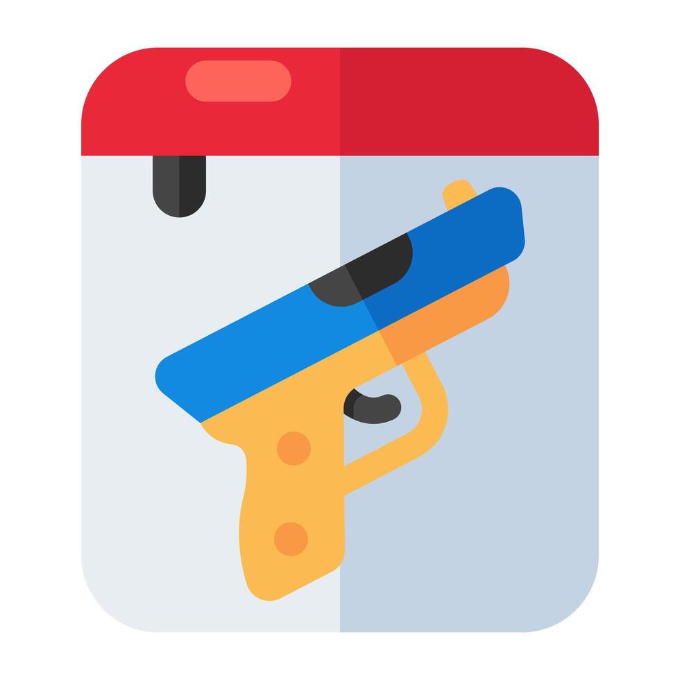 A colored design icon of gun vector