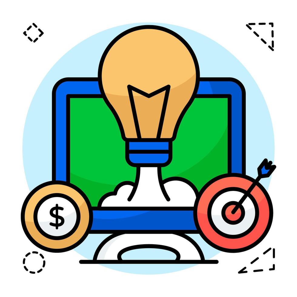 un icono de diseño editable de idea financiera vector