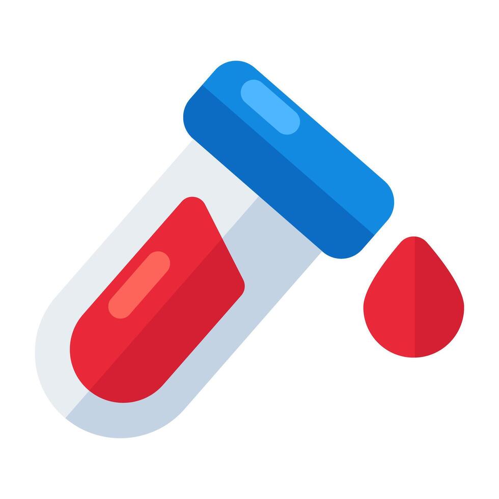 An editable design icon of sample tube, lab apparatus vector