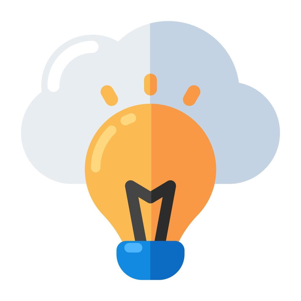 un icono diseño de nube idea vector