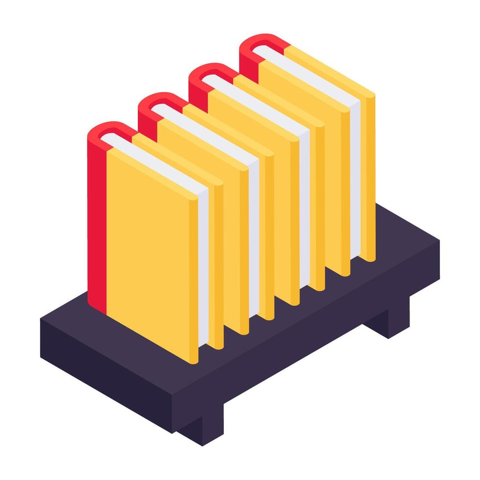 prima descargar icono de libros estante vector