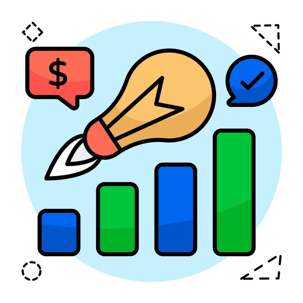 Premium download icon of financial analytics vector