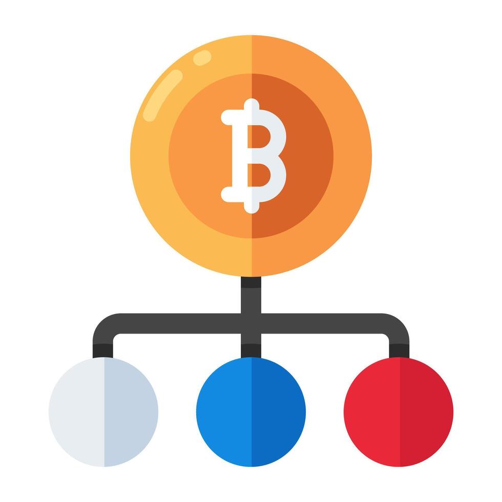An icon design of bitcoin vector