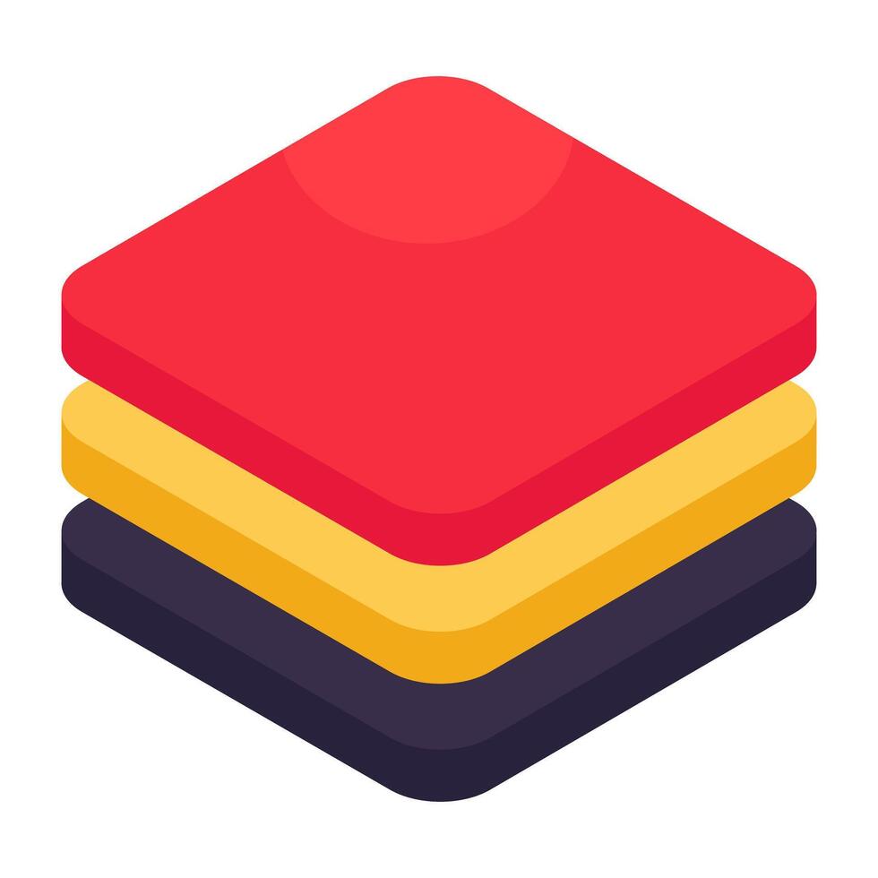 An editable design icon of layers vector