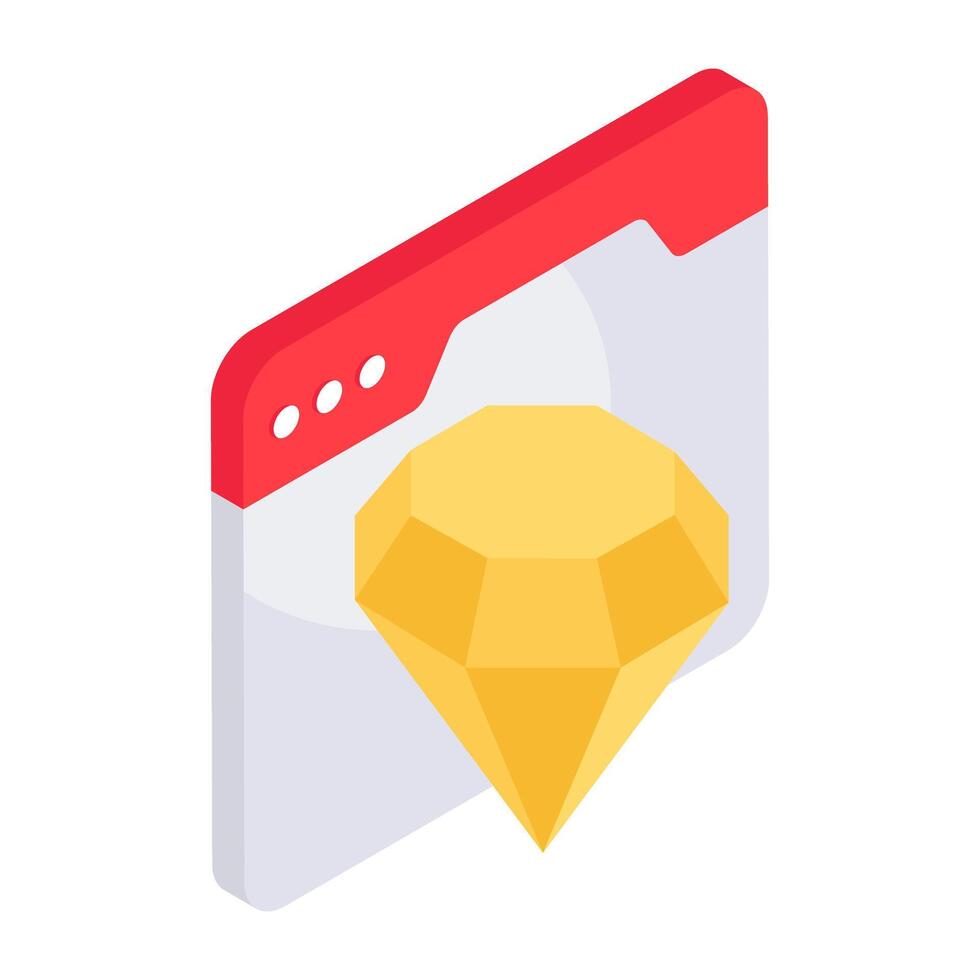 Modern design icon of precious website vector