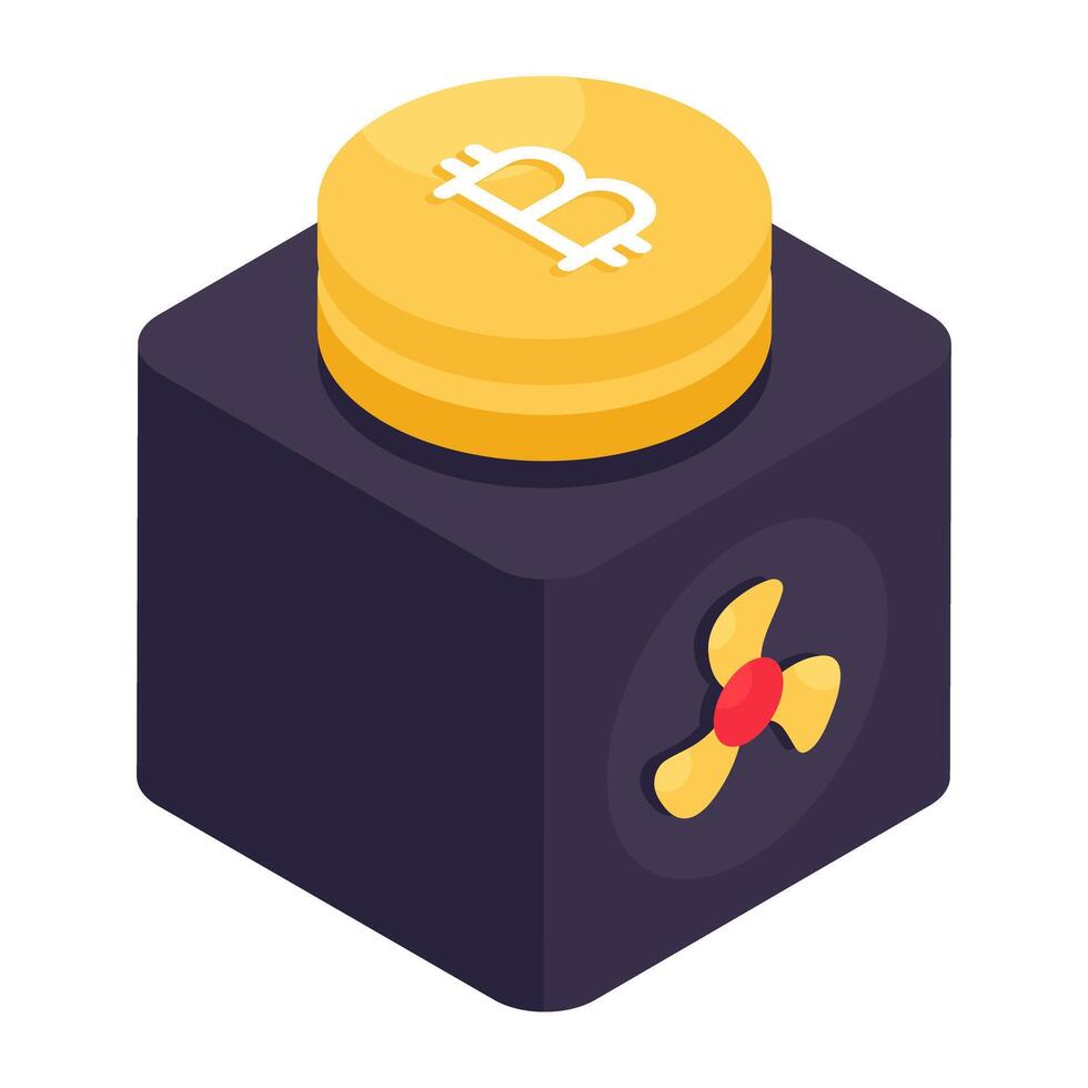 Creative design icon of bitcoin vector